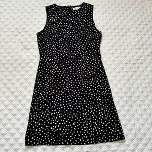 She + Sky Black and White Polka Dot Sleeveless Midi Dress Size M